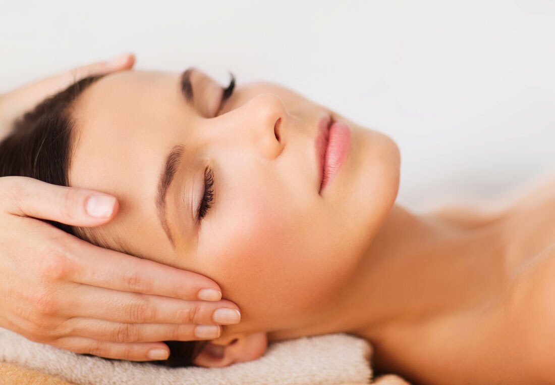 beautiful woman in spa salon having facial beautiful woman in spa salon having facial