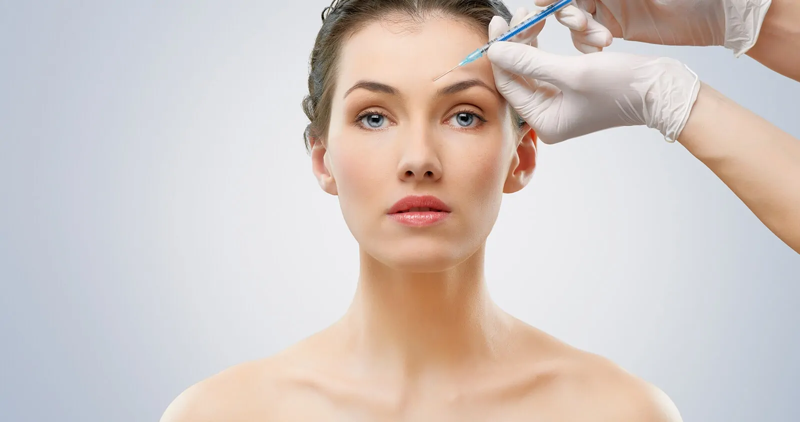 Female patient getting wrinkle prevention Botox injection